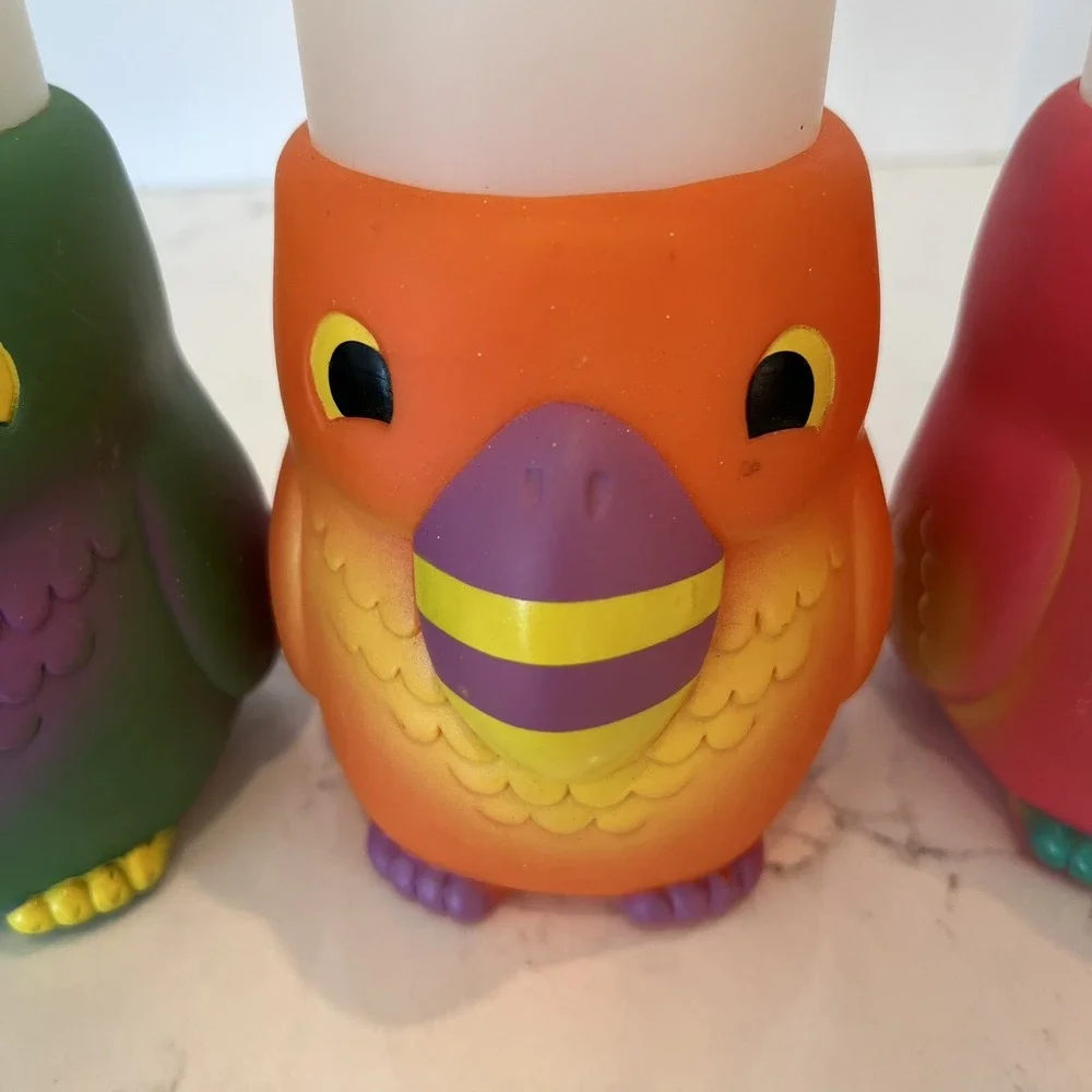 Vintage‎ 90s TGI Fridays Parrot Toucan Bird Barware Straw Bar Set Of  3 - Picture 3 of 9
